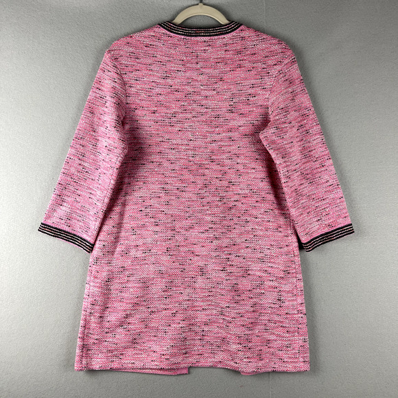 St.John For Mary Kay Long Tweed Jacket Womens 2 Pink Wool Old Money Classic NWT - Picture 12 of 16